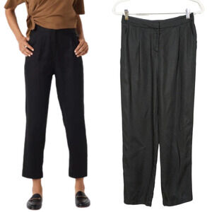 VETTA The Every Day Pant Black Tencel Edgy Capsule Pockets Pleated Women's 6